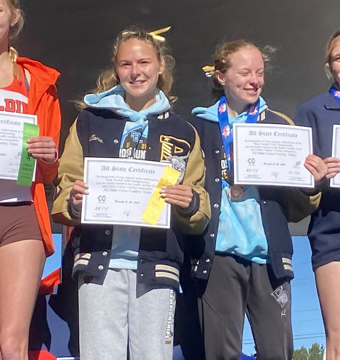 , <a href="/GoBlythewood/">Blythewood Bengals</a> Mallorie Hogue &amp; Anna Kelly finished 4th &amp; 3rd, respectively, at the <a href="/SCHSL/">SCHSL</a> Girls Class 5A Division 1 State Championships