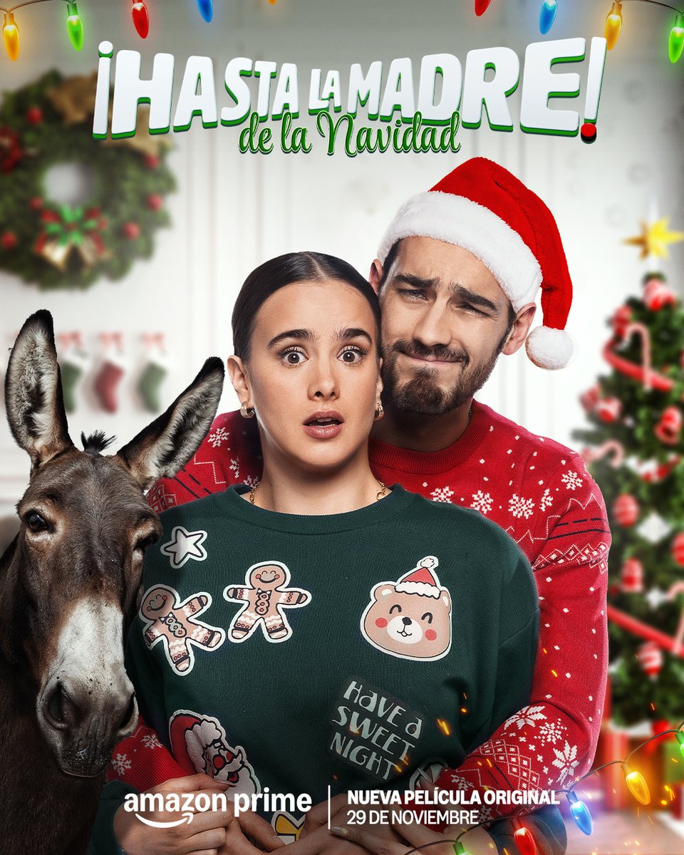 PrimeVideoMX's tweet photo. Un día amas pasar las festividades en familia y al otro, estás ¡Hasta la Madre de la Navidad! Disponible el 29 de noviembre, solo en Amazon Prime. https://t.co/CT0gYA223Q