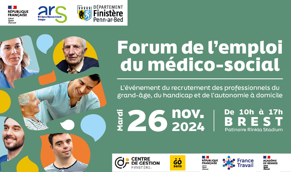 ArsBretagne's tweet photo. #ForumEmploi ✍️| Le 26/11 se tiendra le 1e forum de l'emploi du médico-social à Brest.
📌 Rïnkla stadium, rue de Savoie, Place Napoléon III
🕧10h-17h
🤝 Profitez de 26 recruteurs et 7 instituts de formation présents

+ d'infos 👉 https://t.co/LA7djwUx4o https://t.co/NXKc5Jd6is