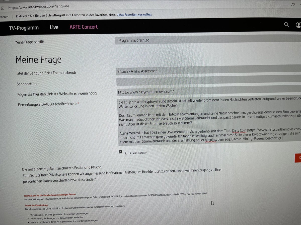 Wanderlust_jan's tweet image. Just send a film request to #arte to consider showing #dirtycoin.

You can too - link below