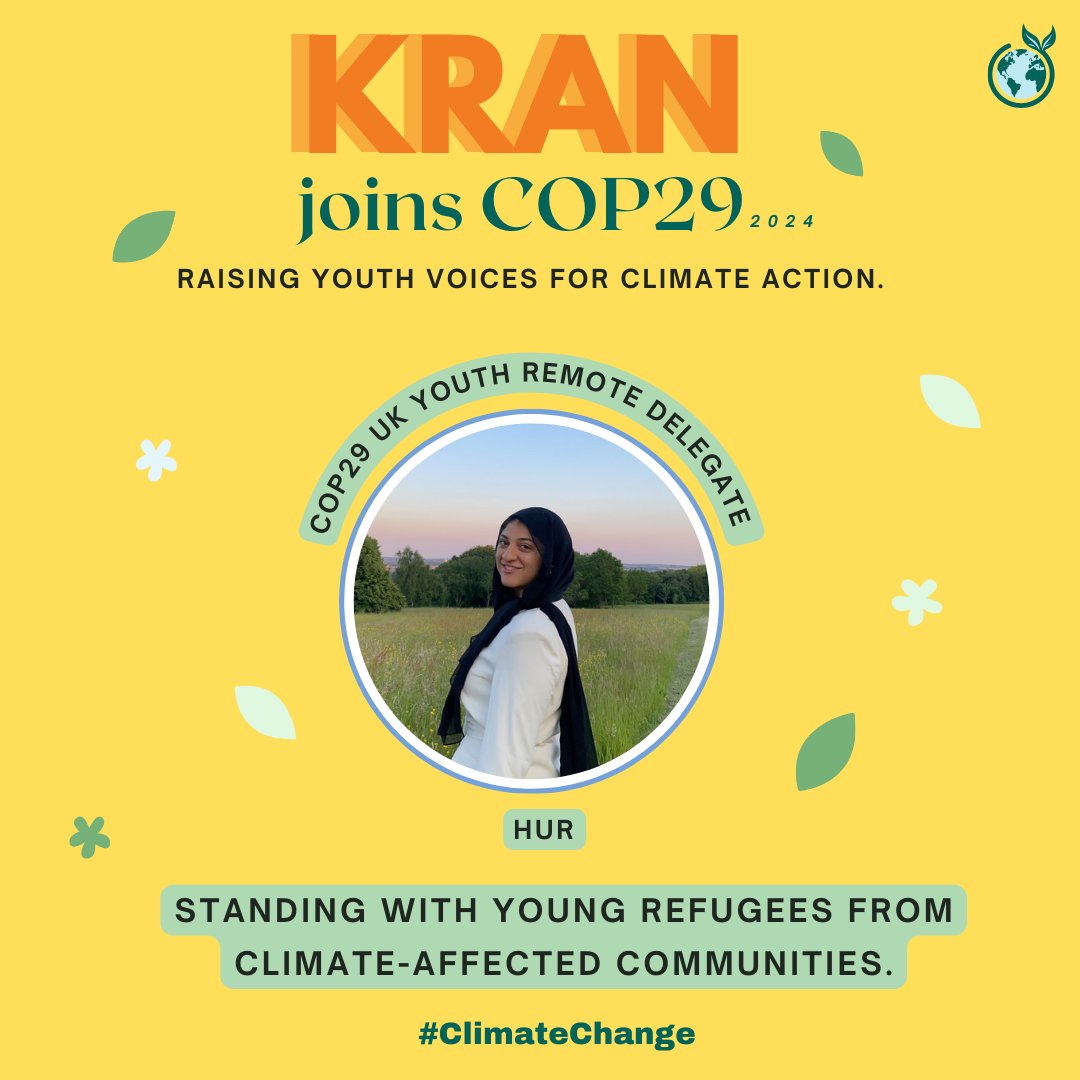 Kent Refugee Action Network (KRAN) (@_kran_) on Twitter photo As #COP29 nears an end, we're proud of our Media Ambassador Hur and her (virtual) involvement. ๐
She ensured the voice of our young people - and all refugee youth - was heard. And that's so important.
<a href="/UN/">United Nations</a> <a href="/UNFCCC/">UN Climate Change</a> #ClimateAction #youthvoice As #COP29 nears an end, we're proud of our Media Ambassador Hur and her (virtual) involvement. ๐
She ensured the voice of our young people - and all refugee youth - was heard. And that's so important.
<a href="/UN/">United Nations</a> <a href="/UNFCCC/">UN Climate Change</a> #ClimateAction #youthvoice