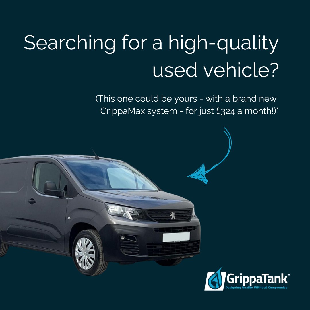 grippatank's tweet photo. A brand new vehicle isn’t always the right fit, but there are fantastic used options out there! 🚐✨

Want to learn more or explore our finance options? Head to #grippatank.co.uk today!

 #PeugeotPartner #GrippaMax #designingqualitywithoutcompromise #WindowCleaning https://t.co/OqNXQPTBoI