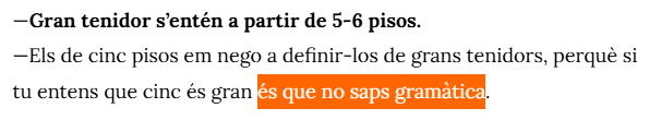 La majoria de la població en té 1 o 0. Sí, tenir 5 habitatges és ser un gran tenidor. Potser el que no sap ella són matemàtiques.
