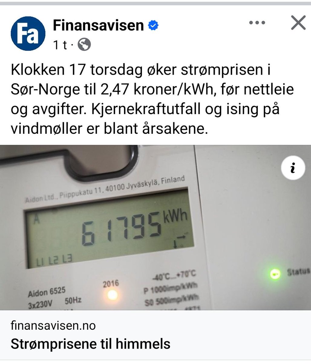 BossMed's tweet image. NEI !! GLOBALISTER i @Regjeringen bærer HOVEDANSVARET #ACER #strømpriser