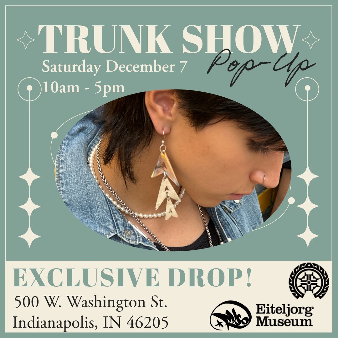 EiteljorgMuseum's tweet photo. On Saturday, Dec. 7, the Eiteljorg Museum Store will host a special jewelry trunk show featuring the handcrafted designs of Arviso. From 10 a.m. to 5 p.m., discover stunning, handcrafted jewelry that celebrates art, culture, and individuality! https://t.co/eGW3rgp2Fv