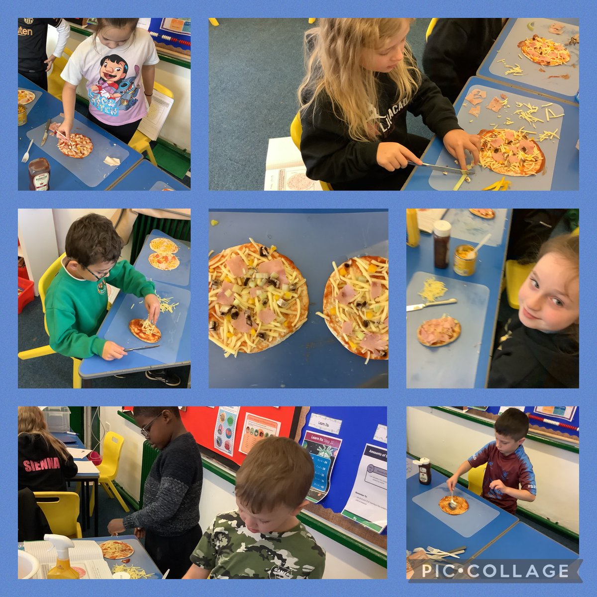 BrynHafodPrm's tweet image. Year 5 have celebrated finishing their topic of Yummy! by designing and making healthy pizzas #HealthyHabits  #EatwellGuide