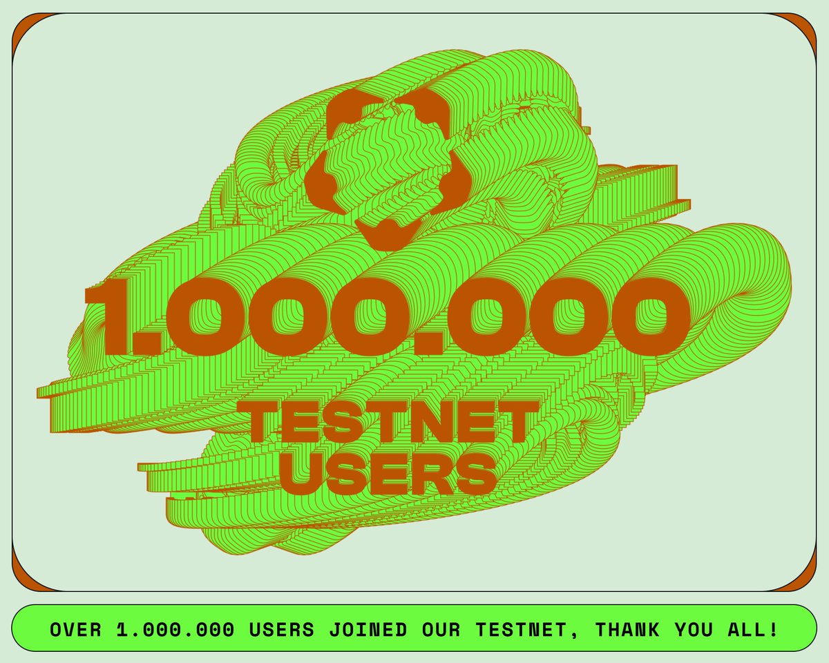 Humanityprot's tweet image. Wooooooooah! 🔥

51 days
1 000 000 testnet users
Thank YOU all for the trust and support! 

Bullish ah, maximum effort! 🖐️
