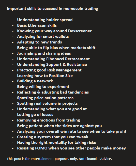 Important skills to succeed in memecoin trading