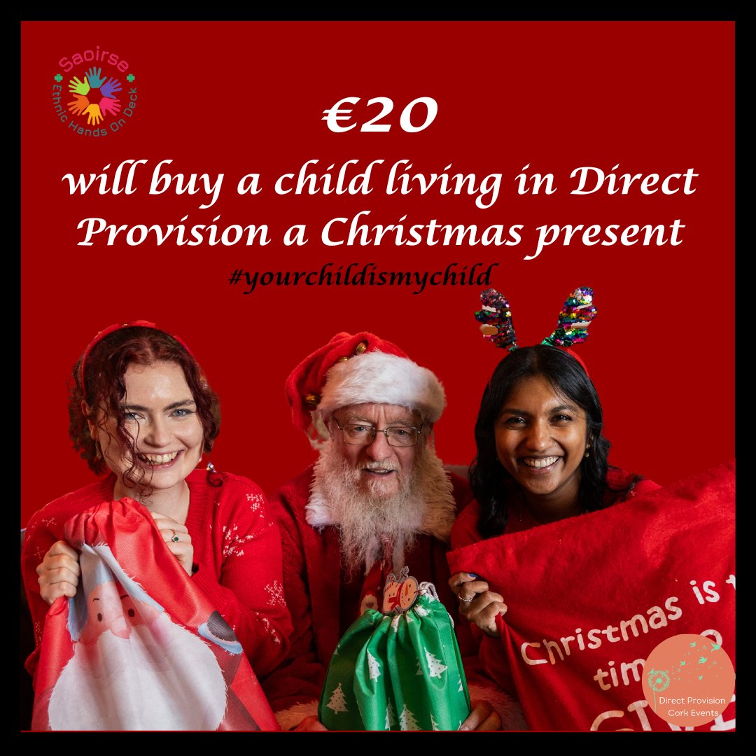 EthnicHands's tweet photo. We ask you to donate what you can to help children living in Direct Provision centres the most magical Christmas

€20 will buy a child a Christmas present.

To donate: https://t.co/1hUtBsTw17 

Photo credit: https://t.co/JWFwEbsB6C
@FailteSocUcc @CorkMigrant https://t.co/YHlz7E8qBh