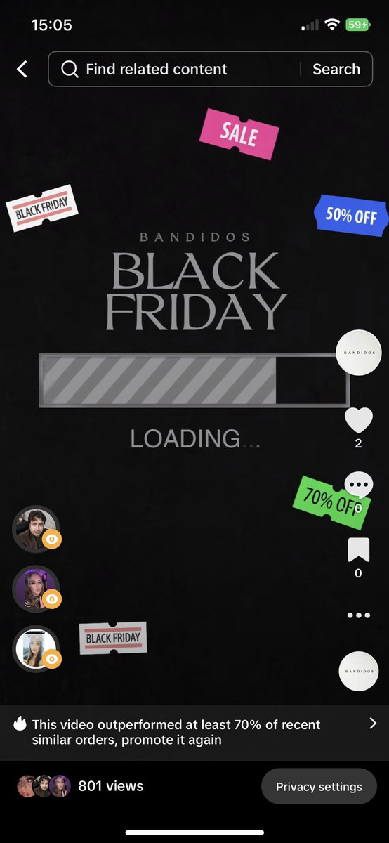 Whoever follows us on tiktok and likes our new Black Friday sale post will receive a extra 10% off unique code to use on Black Friday sale or full price items 👀📲

So follow us on TikTok and like the post I’ll send you a dm with your code 👌🏻 ends Sunday midnight 👀👀👀