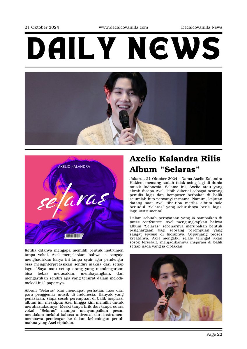 decalcovanilla's tweet photo. 466. morning news: selaras https://t.co/jm6fKx2UR4