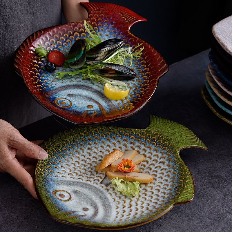 F7CraftChain's tweet photo. Wholesale Chinese Ceramic Fish-Shaped Plate – Kiln-Glazed Sushi and Serving Dish for Japanese and Korean Cuisine#wholesale #ceramics #dinnertable #tableware https://t.co/eoaGPdEU5y