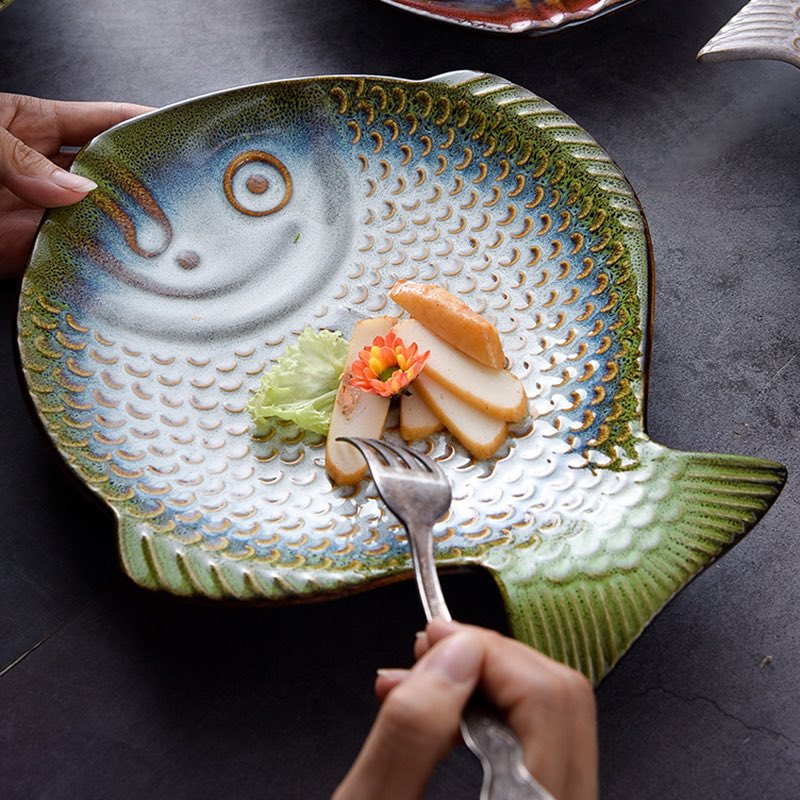 F7CraftChain's tweet photo. Wholesale Chinese Ceramic Fish-Shaped Plate – Kiln-Glazed Sushi and Serving Dish for Japanese and Korean Cuisine#wholesale #ceramics #dinnertable #tableware https://t.co/eoaGPdEU5y