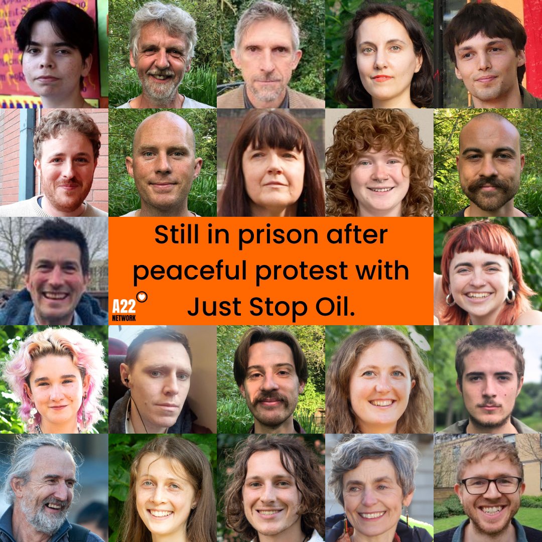 🫂 Let’s take a moment to reflect. Think about these 22 people who are in prison right now. People who have fought for the lives of all of us. People who protested peacefully.