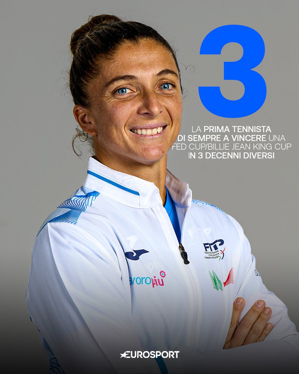 Eurosport_IT's tweet photo. Definizione di LEGGENDA 🇮🇹

2009, 2010, 2013, 2024: Sarà Errani ha vinto quattro delle cinque Fed Cup/Billie Jean King Cup vinte dall'Italia 👏

#Tennis #Errani https://t.co/7dz59gJX26