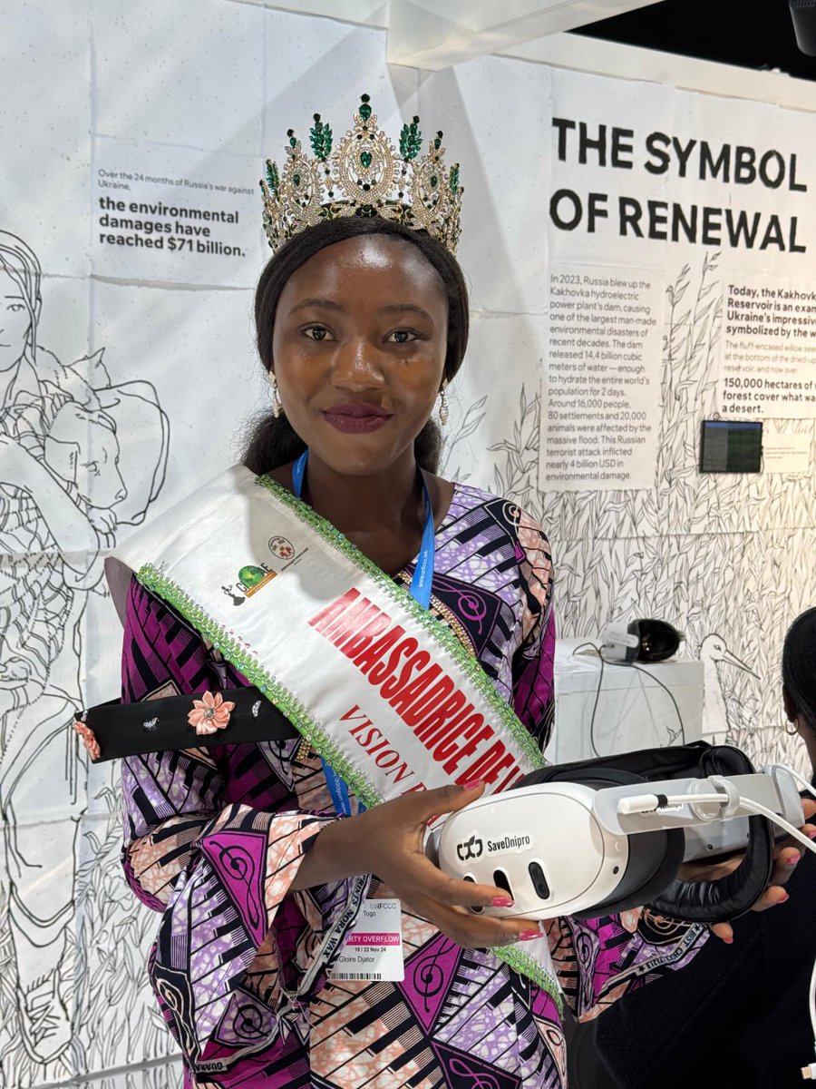 A real reality headset presented by UAnimals with Save Dnipro and other partners at COP29 reveals the devastation caused by russia to Ukrainian nature. We thank climate activist and environmentalist <a href="/DTR_LaGloire/">DJATOR La-Gloire</a> for visiting Ukrainian pavilion and learning about russia's