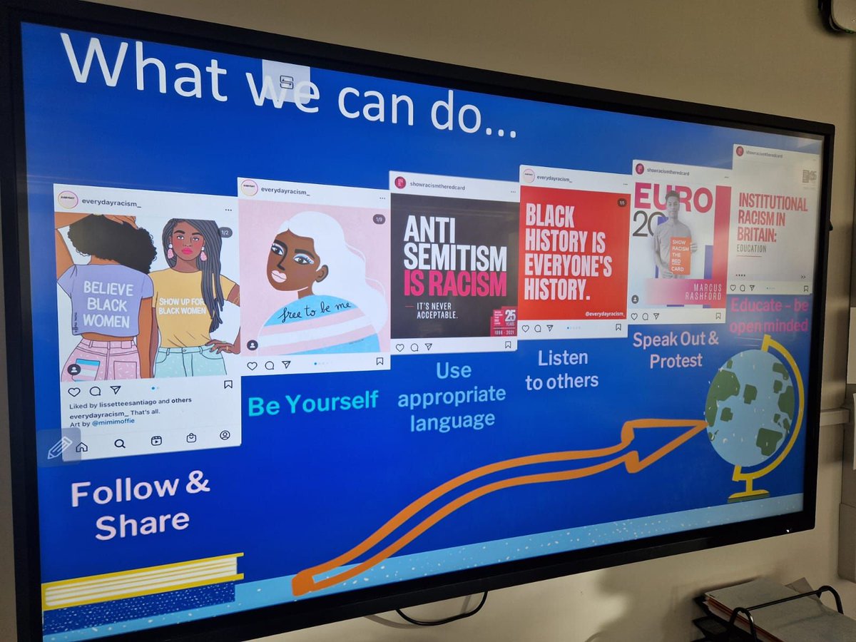BentonParkSch's tweet photo. Delighted to have @AnneFrankTrust with us for the 3rd year delivering fantastic anti-discrimination workshops to our Y9s. Some amazing student contributions to create a future without hate and racism #collaboration #compassion https://t.co/KlxPd58FUx