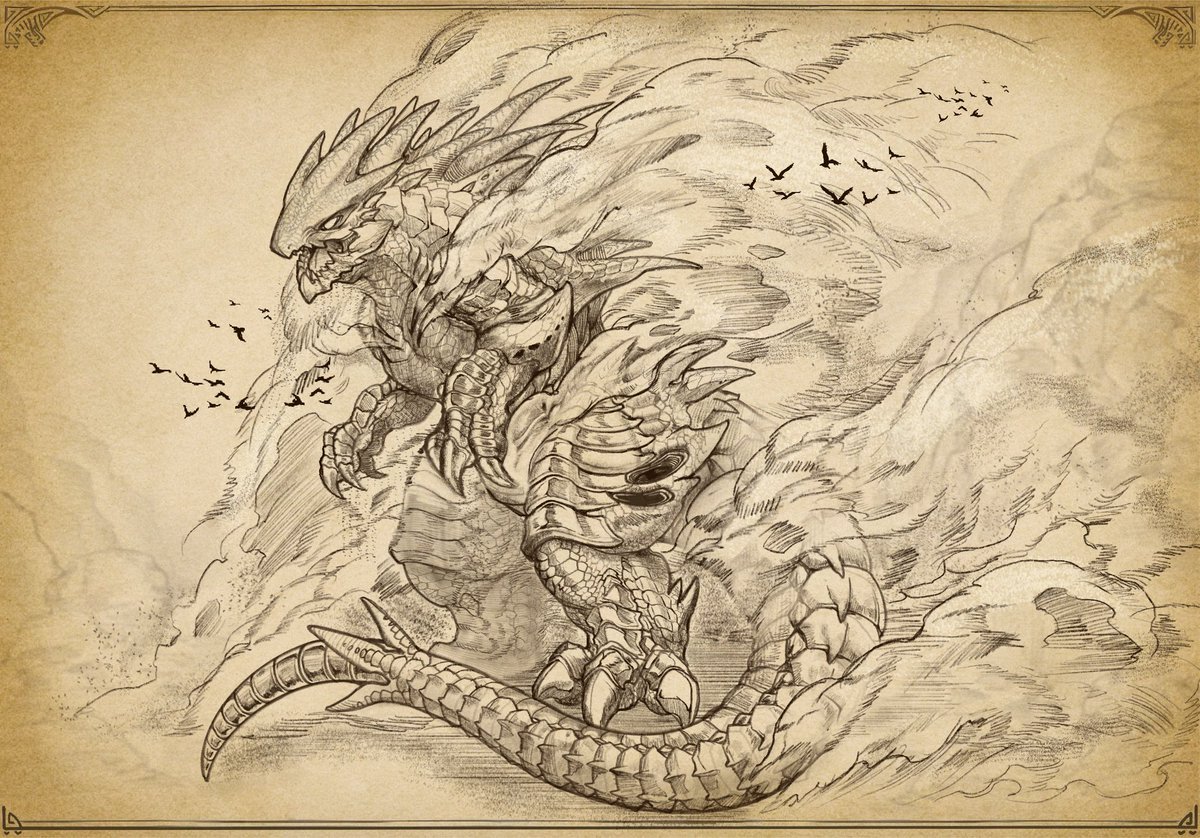 slen684's tweet photo. Regarding the design of Tyranitar within the Monster Hunter universe.
#MonsterHunter #Pokemon #tyranitar https://t.co/laBR1oeaIr