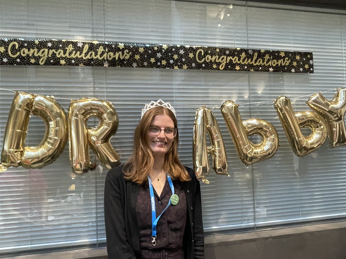 KimWatsonUoR's tweet photo. Congratulations DR Abigail Basson!!! 🎉🍾🥂 Very proud to have another of my PhD students sail through their viva, with enthusiasm! Well done Abby and a huge thank you to the wonderful examiners - Profs Jon Swann and Gemma Walton! https://t.co/ANiHBV9qqH