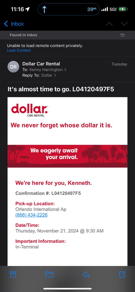 kennyfinance's tweet photo. @DollarCars customer service is terrible. No vehicle, no refund. Desk agent couldn’t help, and after an hour on the phone, still no receipt. Don’t reply—just refund me. https://t.co/pDRta5yf7M