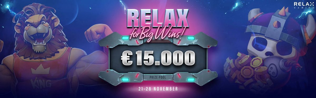 🎉 Win Big with <a href="/RelaxGamingLtd/">Relax Gaming Ltd</a> ! 🎉

Join the Relax Gaming Tournament running from Nov 21st to Nov 28th for your chance to grab a share of the €15,000 prize pool! 🏆No minimum bet needed —  🚀👉 
betswagger.com/promotion/213/…

#CasinoGames #RelaxGaming #OnlineCasino #SlotTournaments