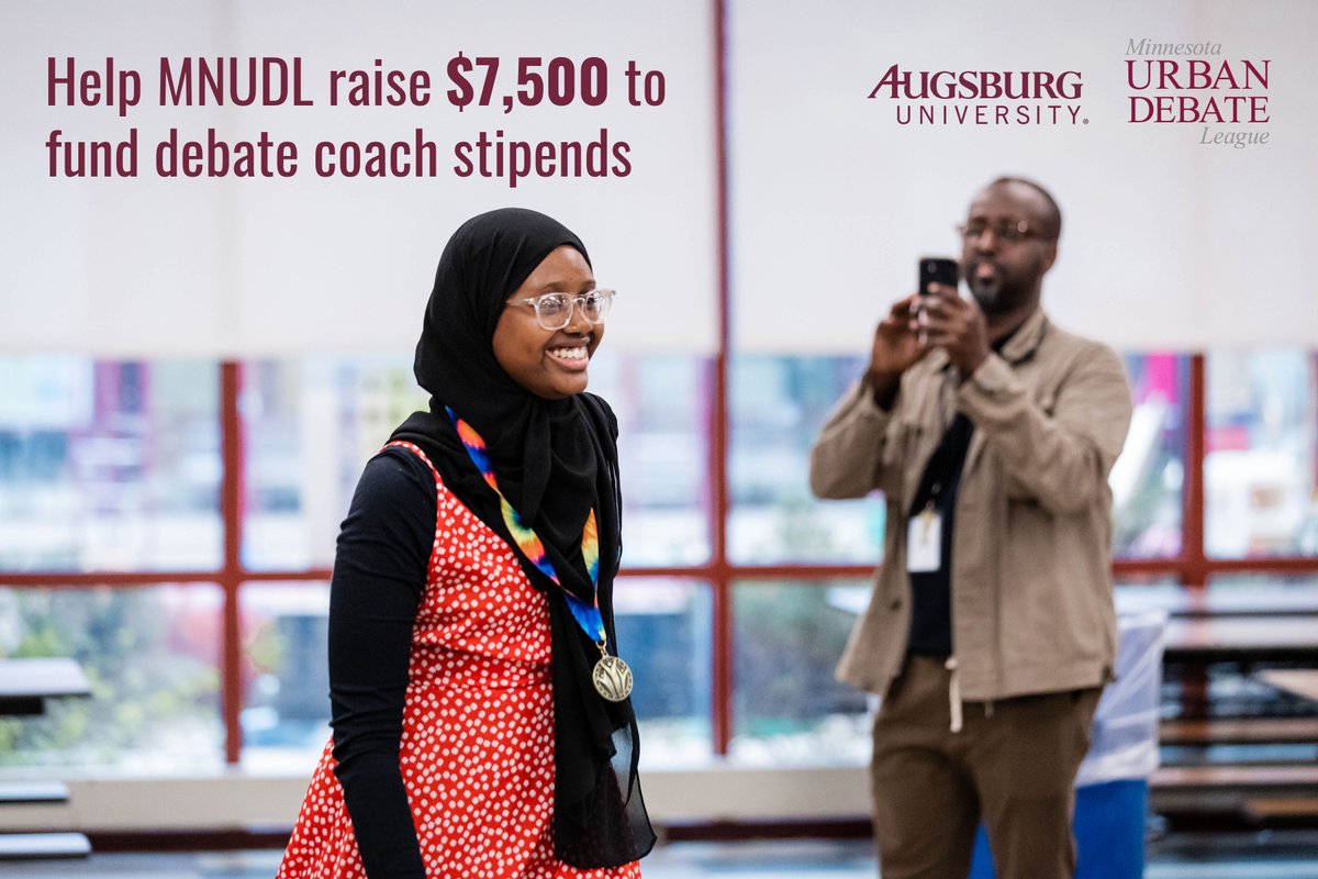 Sheila Peterson will match up to $10,000 of Give to the Max gifts! givemn.org/story/Mnudl24

As a former debate coach, Sheila Peterson's passionate about the role debate plays.

Make a gift to MNUDL via card, Donor Advised Fund, Venmo, or PayPal: givemn.org/story/Mnudl24