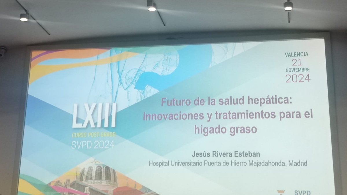 ¿Cuál es el Futuro de la salud hepática? Innovaciones y tratamientos para el hígado graso. 

Nos lo explica el Dr. Jesús Rivera Esteban <a href="/jesusriveraest/">Jesús Rivera</a> <a href="/DigestivoPdH/">Digestivo Puerta de Hierro</a> en el LXIII Curso Postgrado #SVPD2024