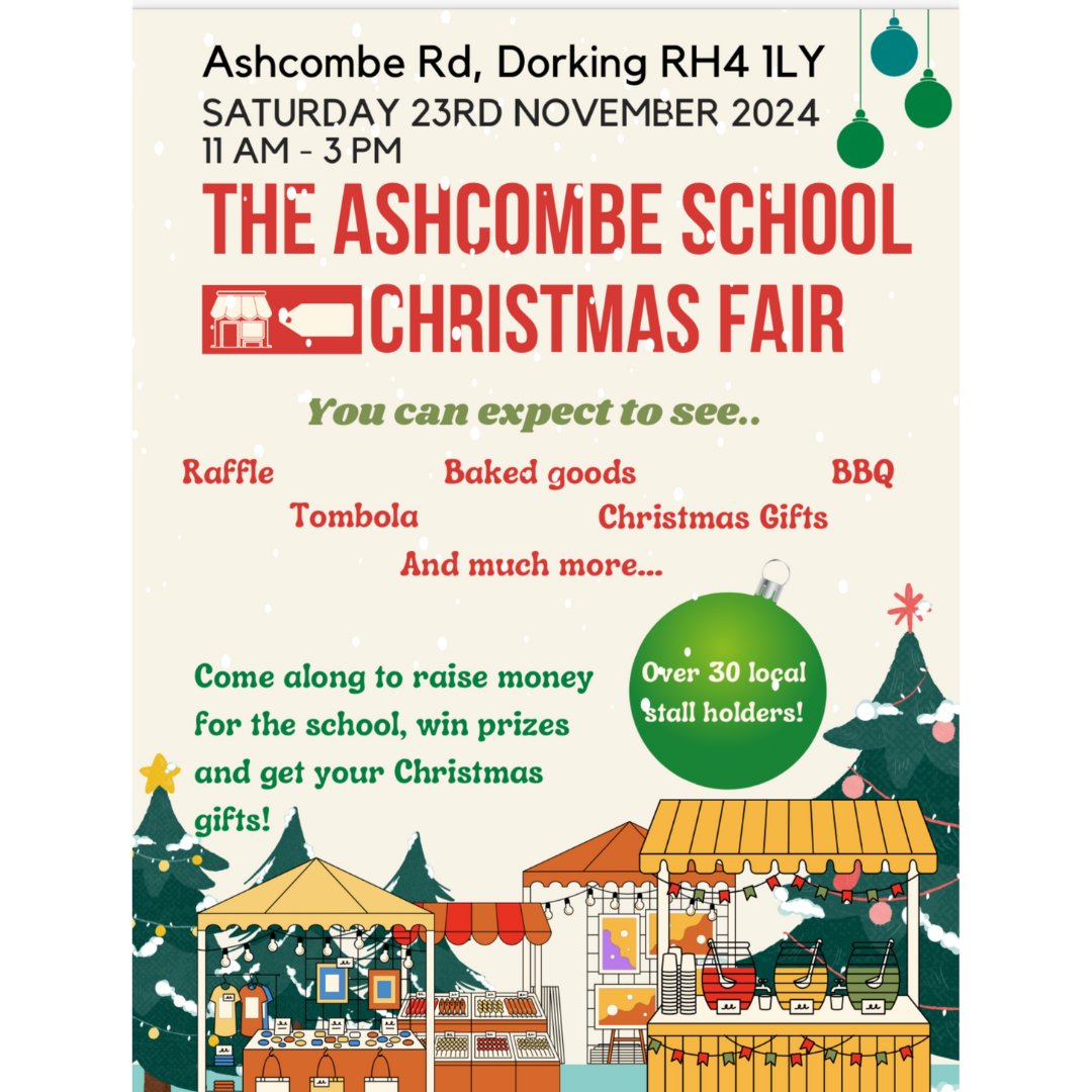 Ashcombe School (@ashcombeschool) on Twitter photo 2 sleeps to go to <a href="/ashcombeschool/">Ashcombe School</a> PTA Christmas Fair - come along and get in the festive mood with present inspirations, bbq, raffle, wreath-making and lots more! #christmasfair #festiveseason 2 sleeps to go to <a href="/ashcombeschool/">Ashcombe School</a> PTA Christmas Fair - come along and get in the festive mood with present inspirations, bbq, raffle, wreath-making and lots more! #christmasfair #festiveseason