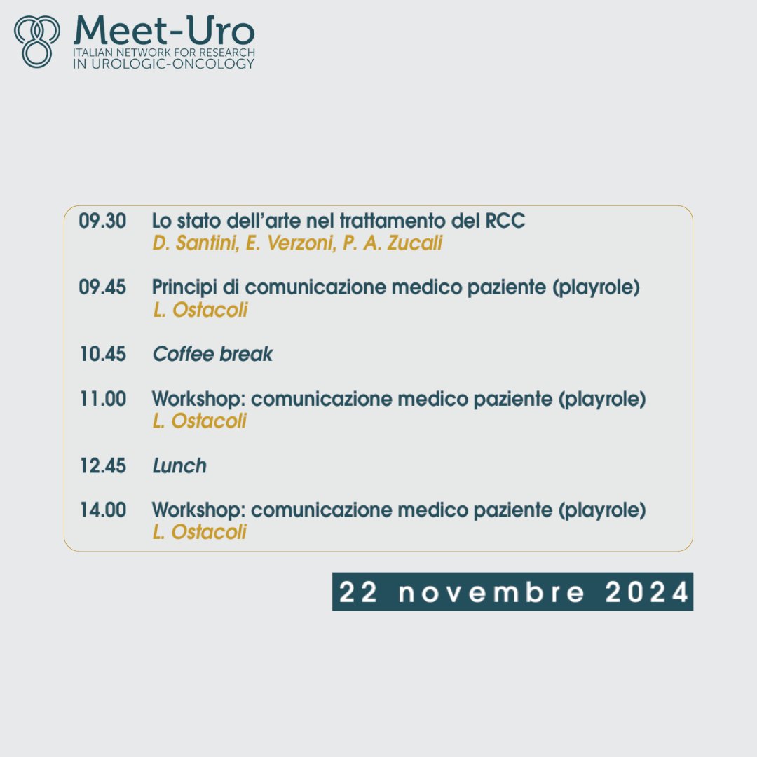 Meet-URO (@meeturoit) on Twitter photo Meet-URO Academy Seconda Edizione
Iniziati oggi i lavori della Meet-URO Academy Milano, in questo modulo: come leggere e interpretare un lavoro scientifico, come scrivere un articolo scientifico, comunicazione medico paziente.
Buon lavoro!
<a href="/g_procopio_/">Giuseppe Procopio</a> Meet-URO Academy Seconda Edizione
Iniziati oggi i lavori della Meet-URO Academy Milano, in questo modulo: come leggere e interpretare un lavoro scientifico, come scrivere un articolo scientifico, comunicazione medico paziente.
Buon lavoro!
<a href="/g_procopio_/">Giuseppe Procopio</a>