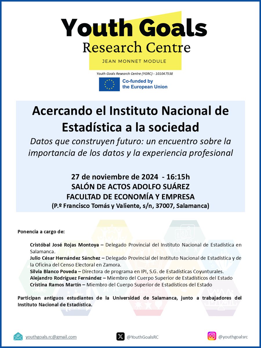 ¡Tenemos evento! El 27/11 recibiremos a representantes del <a href="/es_INE/">INE España</a>  junto a antiguos alumnos de nuestra estimada Universidad de Salamanca <a href="/usal/">Universidad de Salamanca</a> quienes nos ofrecerán un punto de vista interesante sobre la importancia del uso de los datos para la sociedad.

¡Te esperamos!