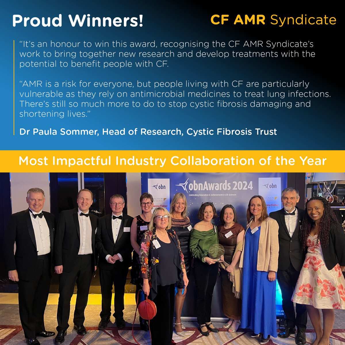 🏆 We’re honoured to receive the Most Impactful Collaboration Award at the <a href="/OBN_UK/">OBN_UK</a> ceremony last night. A heartfelt thank you to everyone who's been part of this incredible journey including our partners and the wider CF community. 

Read more: eu1.hubs.ly/H0dVk5-0