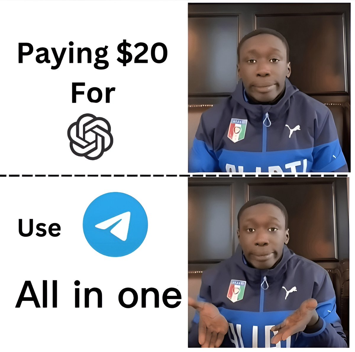 details_with_ai's tweet image. I just canceled my ChatGPT subscription.

Because I find this all-in-one AI tool—— Telegram AI!

Here&apos;s how to use it ↓