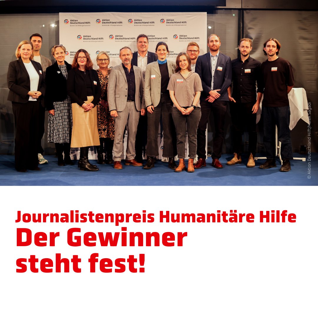 Aktion Deutschland Hilft (@aktiondhilft) on Twitter photo Die Entscheidung der Jury ist verkündet. Der Journalistenpreis geht an Tobias Dammers! Wir gratulieren sehr herzlich und danken allen Nominierten für ihre wertvollen Beiträge zu humanitären Themen!
adh.ngo/Journalistenpr…
#Stories4Aid #HumanitäreHilfe
<a href="/AA_stabilisiert/">🇩🇪 GER on Peace & Humanitarian Action</a> Die Entscheidung der Jury ist verkündet. Der Journalistenpreis geht an Tobias Dammers! Wir gratulieren sehr herzlich und danken allen Nominierten für ihre wertvollen Beiträge zu humanitären Themen!
adh.ngo/Journalistenpr…
#Stories4Aid #HumanitäreHilfe
<a href="/AA_stabilisiert/">🇩🇪 GER on Peace & Humanitarian Action</a>
