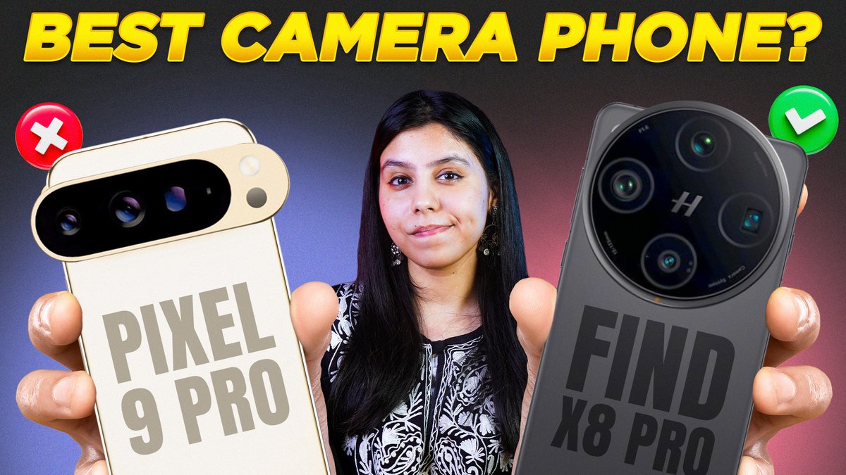 digitindia's tweet image. The epic camera battle between Oppo Find X8 Pro and Pixel 9 Pro is here! Watch to know which flagship phone has a better camera. 

Watch Here: youtu.be/Je8YKtbEEx8

#OppoFindX8Pro #Pixel9Pro