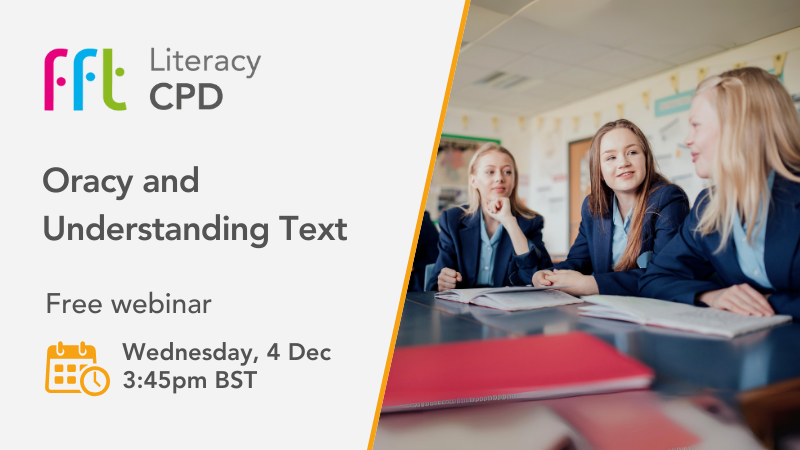 FFTEdu's tweet image. 🎓 Free #CPD Event for #KS2 Schools upwards!

Join us for an engaging online CPD session: Oracy and Understanding

📅 Wednesday 4 December, 15:45 - 16:45
➡️ Register here: fftedu.org/4fZUnvZ

#TeacherCPD #Education