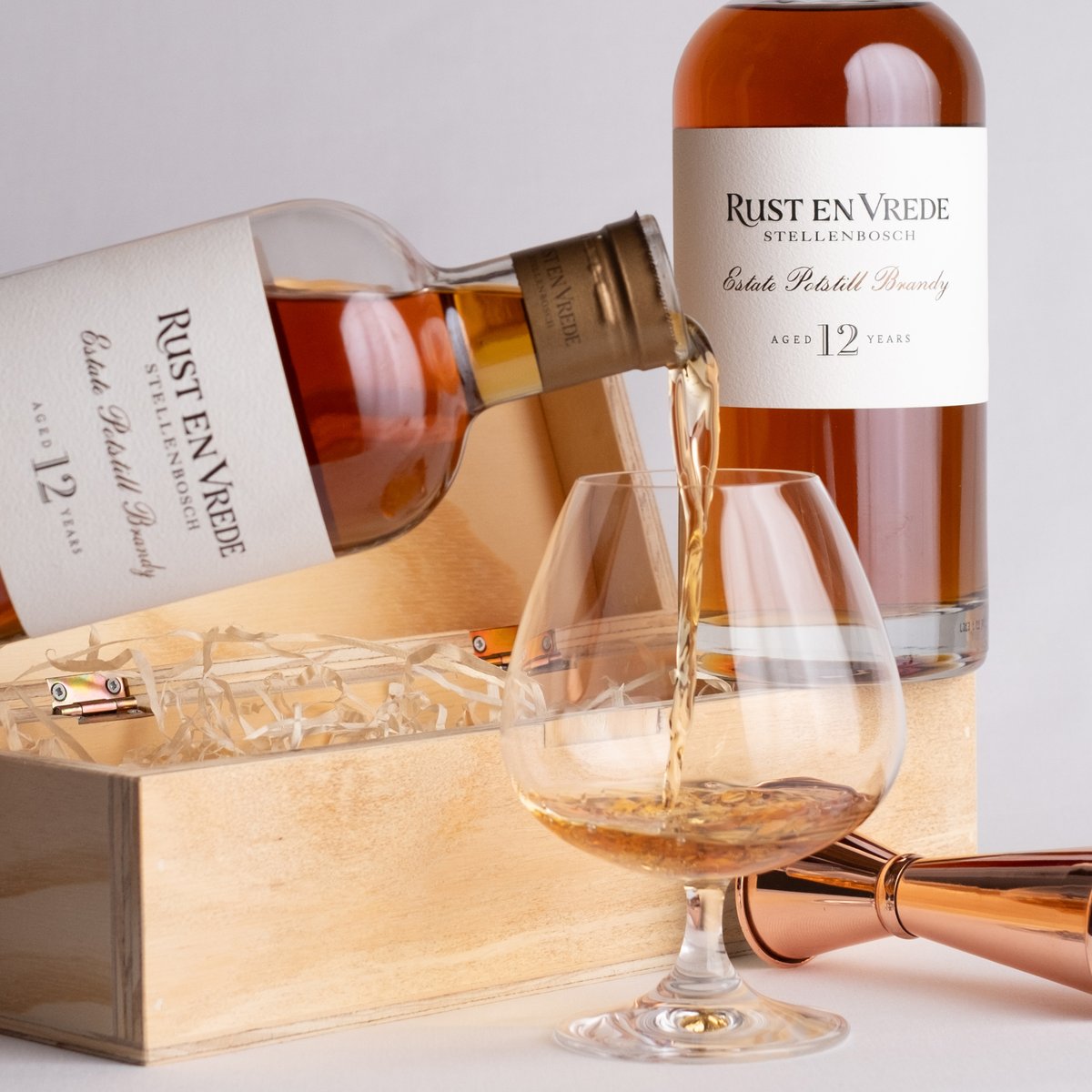 Celebrate the season with the timeless elegance of our Rust en Vrede Potstill Brandy, aged 12 years to perfection—the ultimate Christmas gift for those who appreciate true craftsmanship. 
Shop via the link in our bio.