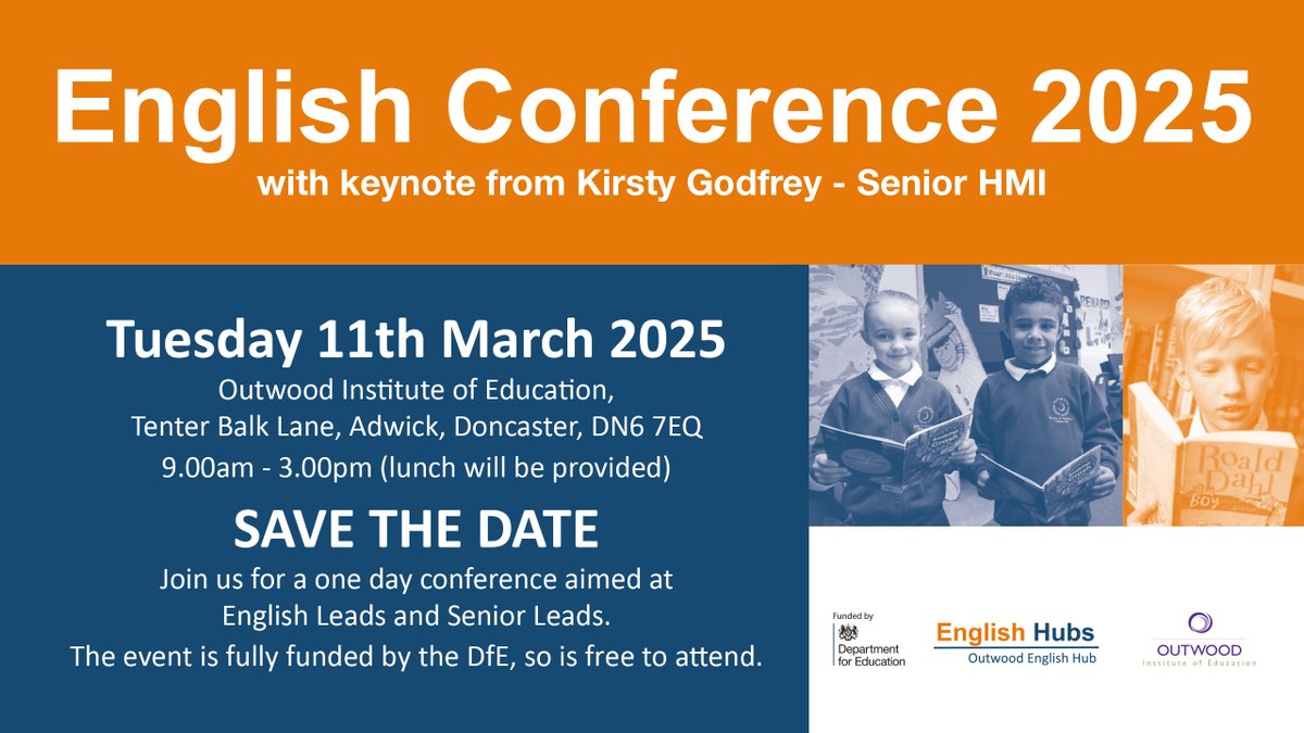 outwoodeh's tweet image. 🧡📝📚🧡📝📚🧡📝📚🧡📝📚🧡

Now taking bookings for our English Conference 2025!

Join us for a full day of keynote speakers and workshops on hot topics in primary English.

Register your place today!
🔗bit.ly/3zZwxkI