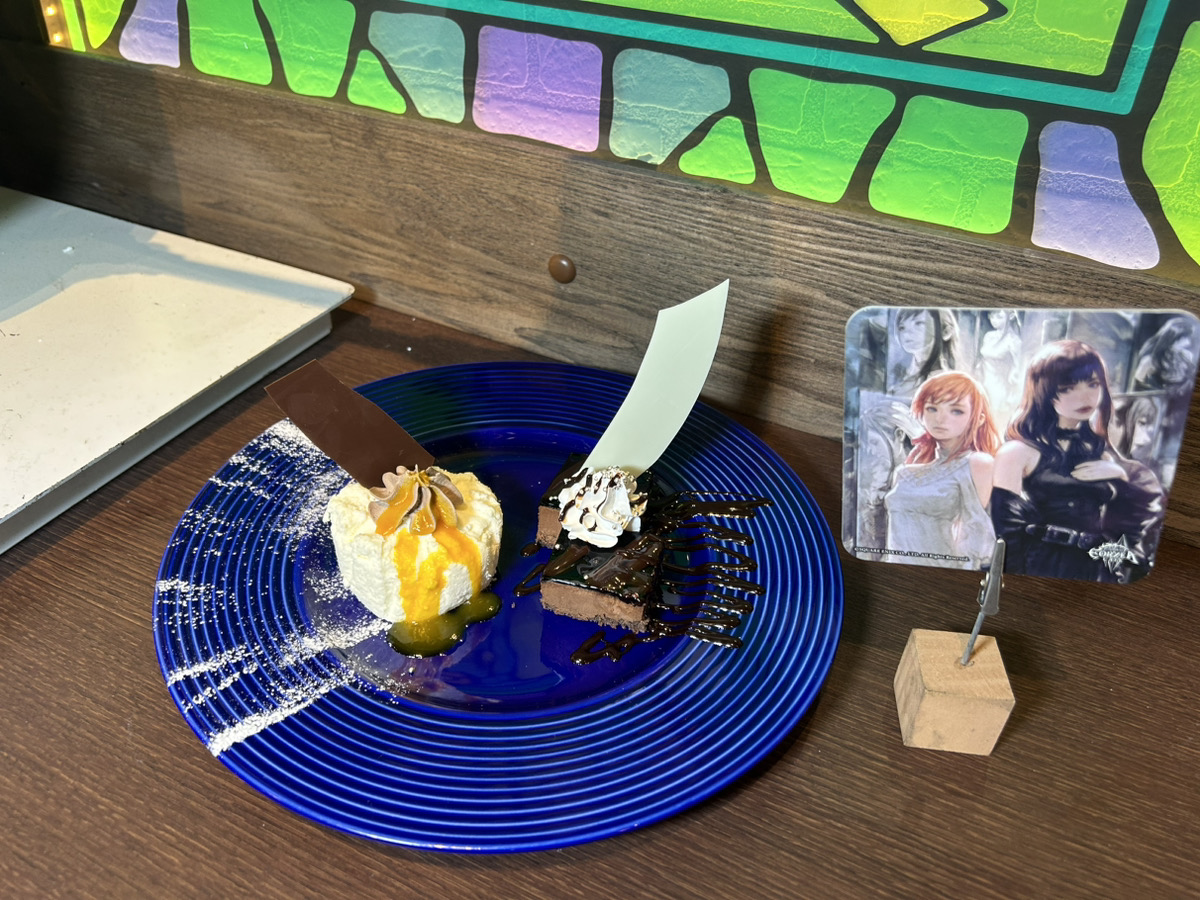 eorzeacafeffxiv's tweet photo. 【エオルゼアカフェ秋葉原】   
秋葉原のグランドメニューの中から、本日はこちらをご紹介いたします🎙️

『光と闇の巫女～消せない約束～』
必ず、一緒に明日を迎えよう･･････！
ガイア･･････！
#エオカフェ #FF14 https://t.co/EtqwPqjx3e