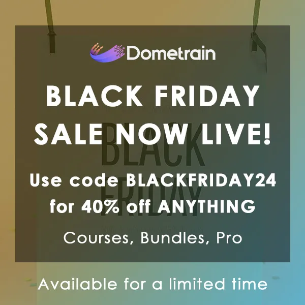 The Black Friday sale over on Dometrain is live - and the discount is also valid for my courses ;-)  Enjoy! dometrain.com/?ref=kevin-doc…