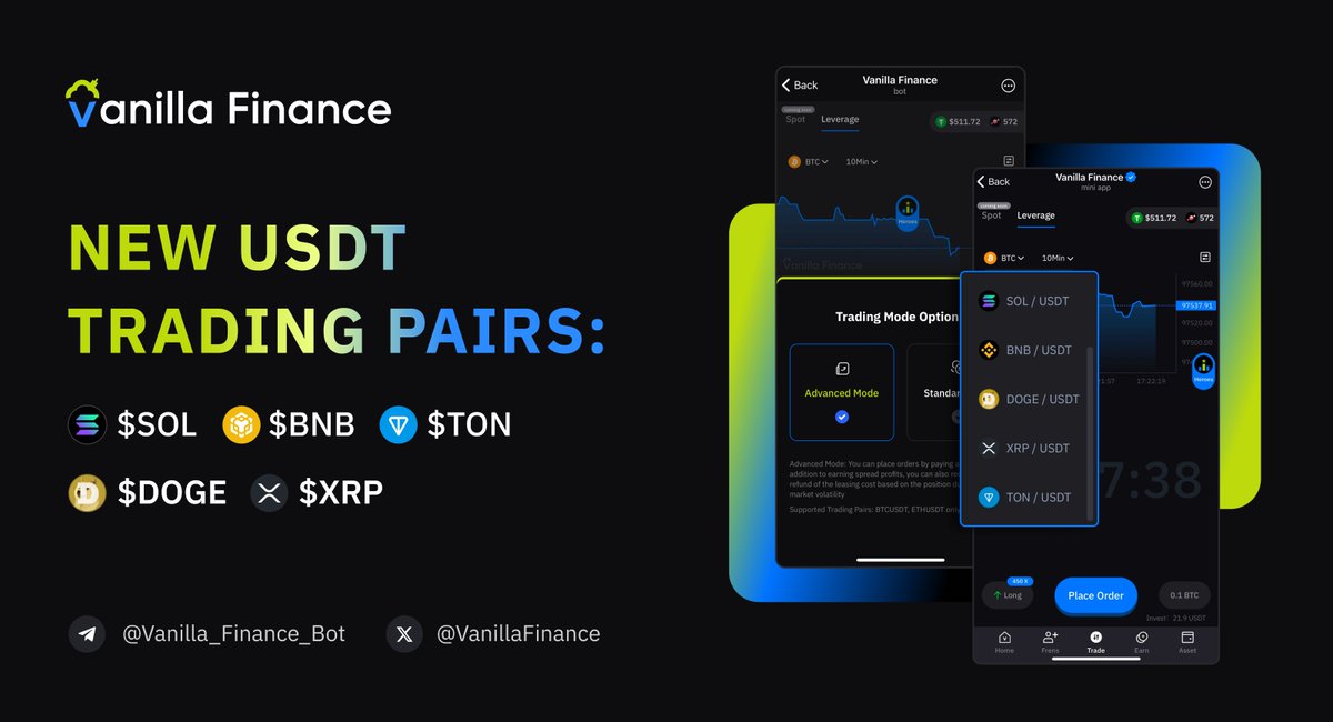 Superp_xyz's tweet photo. 🚀 New USDT Trading Pairs & Trading Mode Options Are Now Live!

We’re excited to enhance your leverage trading experience! You can now choose between Advanced Mode & Standard Mode 🙌🏼

With these trading pairs, you can trade up to 10,000x leverage🔥

Features:
🌟 New USDT Trading Pairs:
$SOL
$BNB
$TON
$DOGE
$XRP

🌟 Seamless Switching: Easily toggle between order and position displays.

🌟 Dual Position Holding: Hold positions in both modes simultaneously for greater flexibility.

🌟 Cone Trading: Exclusive to Standard Mode.

🌟 Leverage Trading Options: Trade USDT with BTC and ETH. Both modes are available, with Standard Mode as the default.

🌟 Simple ROI Calculation: ROI is profit divided by investment (ROI = Profit / Investment).