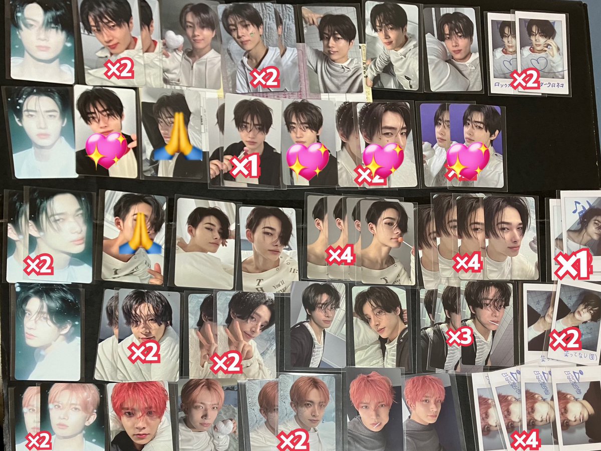 en_sn_won's tweet photo. @won121212 はじめまして。シリアルJ:2枚あります。（ユニバ1枚、weverse1枚）💖のものと交換可能でしょうか？ https://t.co/Wv7hOJcGTM