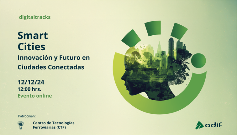 #digitaltracks | SmartCities
El próximo 12 de diciembre a las 12h tendrá lugar el 1er Digital Track de Adif. 
Contaremos con la presencia de Daniel González Bootello, Director General de Smart City Cluster.
Os podéis registrar aquí: forms.office.com/pages/response…