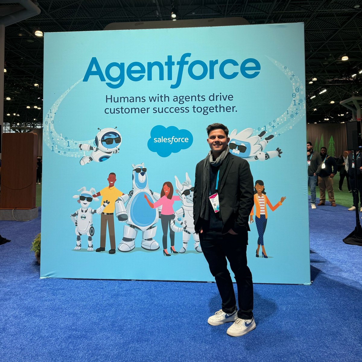Just wrapped up at the #Agentforce World Tour!

What an incredible experience to see AI agents come to life. The event was full of expert insights and training from fellow Salesforce professionals. Taking back tons of knowledge to leverage AI agents.
#Technology