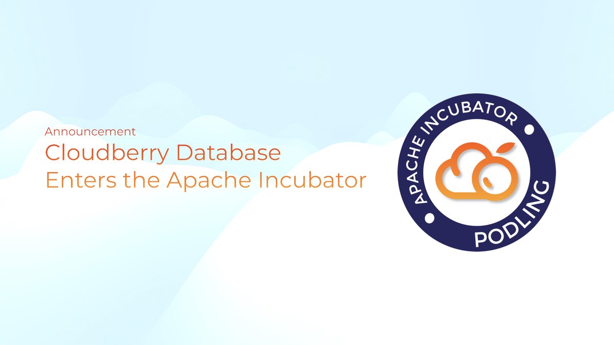 ASFCloudberry's tweet image. 🚀 Exciting news! Cloudberry Database has officially entered the @TheASF @ASFIncubator and proudly rebranded to Apache Cloudberry (Incubating) 🌟
👇Read the announcement blog.👇
cloudberry.apache.org/blog/cloudberr…
#ApacheIncubator #ApacheCloudberry #OpenSource