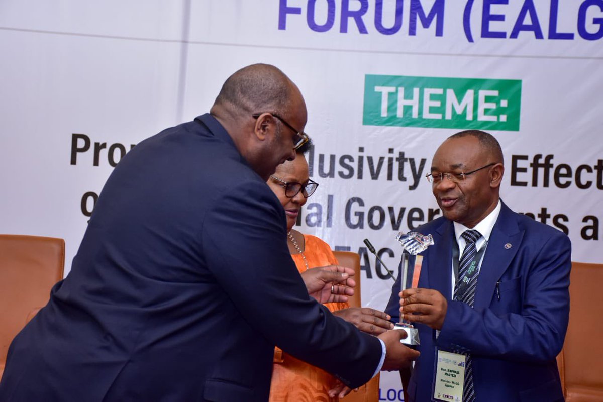 PS <a href="/MoLGUganda/">Ministry of Local Government</a>  Mr. Ben Kumumanya,officially takes over as the Chair of the Technical Coordination Committee EALGF  from Mr. Adolf H. Ndunguru, PS President's Office- Regional Administration &amp; Local Government at the United Nation of Tanzania . 
#EALGF2024
#EACLGA