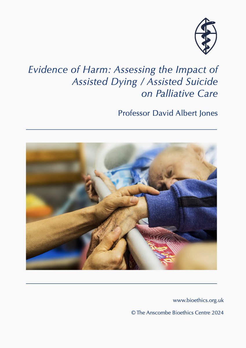 ❗️📘 The Anscombe Centre has published a new paper by our Director, Professor David Albert Jones, showing that the evidence from multiple jurisdictions that have introduced ‘assisted dying’ – euthanasia and / or assisted suicide (EAS) – is that it has a detrimental effect on