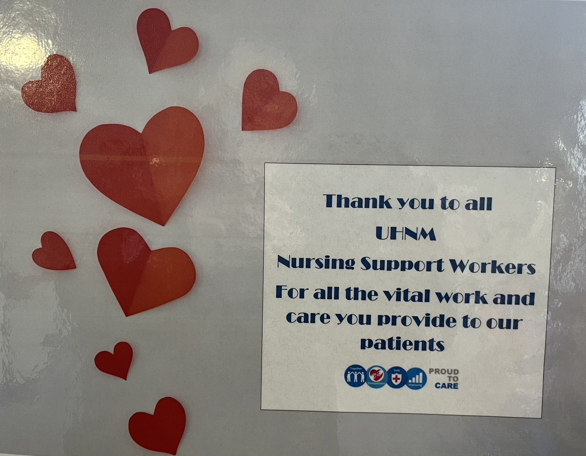 Thank you to all the Nursing and Maternity Support Workers @UHNM_nhs