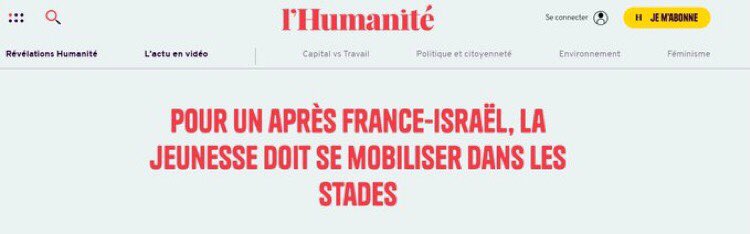Emmanuel Hoarau (@emmanuelhoarau_) on Twitter photo Très fier aujourd’hui de signer avec <a href="/marinetondelier/">Marine Tondelier</a>, <a href="/JLMelenchon/">Jean-Luc Mélenchon</a> et nombre d’élus insoumis, écologistes, militants associatifs et politiques cette tribune dans l’<a href="/humanite_fr/">L'Humanité</a>.
Ce week-end, pour un #AprèsFranceIsraël, les stades doivent être remplis de drapeaux palestiniens 🇵🇸 Très fier aujourd’hui de signer avec <a href="/marinetondelier/">Marine Tondelier</a>, <a href="/JLMelenchon/">Jean-Luc Mélenchon</a> et nombre d’élus insoumis, écologistes, militants associatifs et politiques cette tribune dans l’<a href="/humanite_fr/">L'Humanité</a>.
Ce week-end, pour un #AprèsFranceIsraël, les stades doivent être remplis de drapeaux palestiniens 🇵🇸