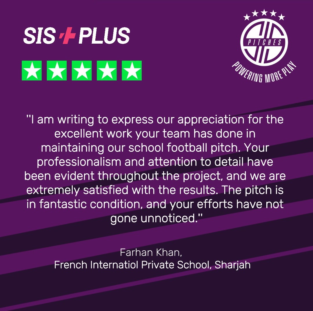 Hard work pays off! 💪🌟 We're proud of the dedication and effort our SISPlus Artificial Maintenance Team puts into every project. Well done, team—this success is all yours! 👏⚽ #Teamwork #SISPlus #Poweringmoreplay #pitchmaintenance #SISpitches