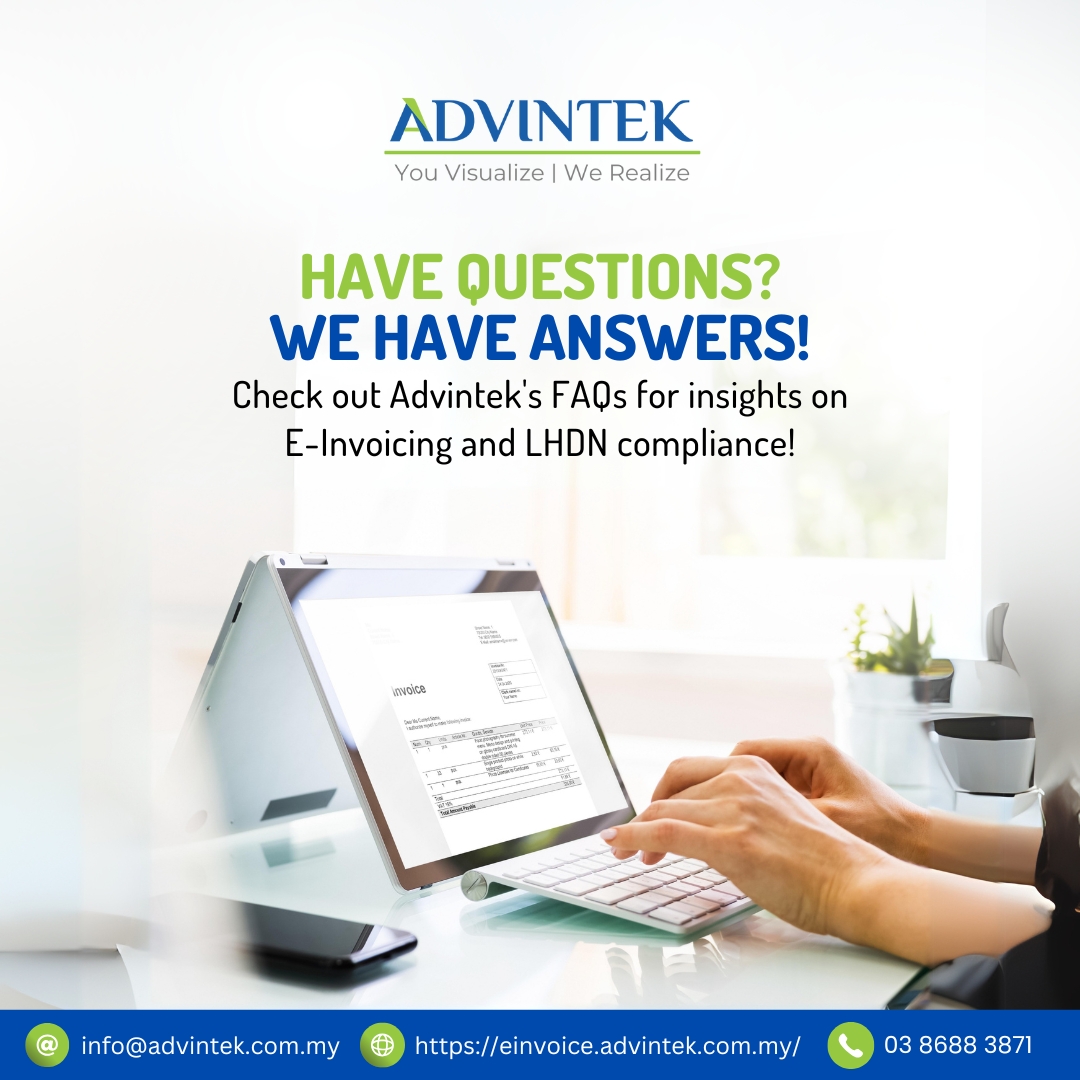 advintek's tweet image. Got questions about E-Invoicing and LHDN compliance? 🤔 We&apos;ve got the answers! 

Website: einvoice.advintek.com.my

#EInvoicingFAQs #AdvintekSolutions #LHDNCompliance #DigitalInvoicing #SmartBusiness #StayCompliant #BusinessEfficiency #FinancialClarity #SeamlessSolutions